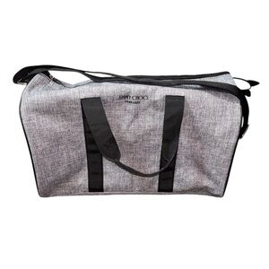 Jimmy Choo Gray and Black Duffel Bag